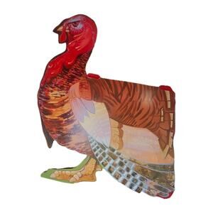 Vintage Thanksgiving Turkey Honeycomb Tabletop Centerpiece Or Hanging Decoration